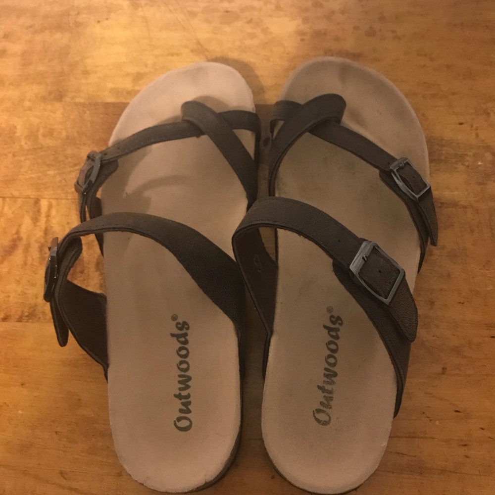Birkenstock- style sandals. Worn once.